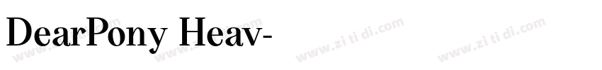 DearPony Heav字体转换